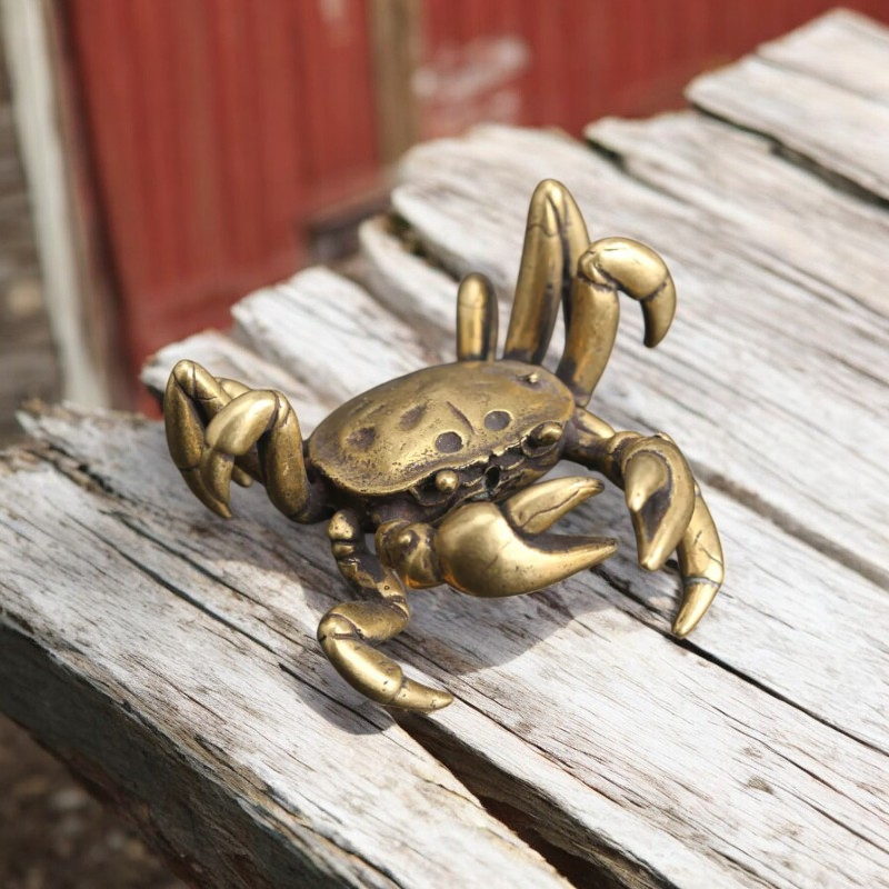 Brass Crab Figurine