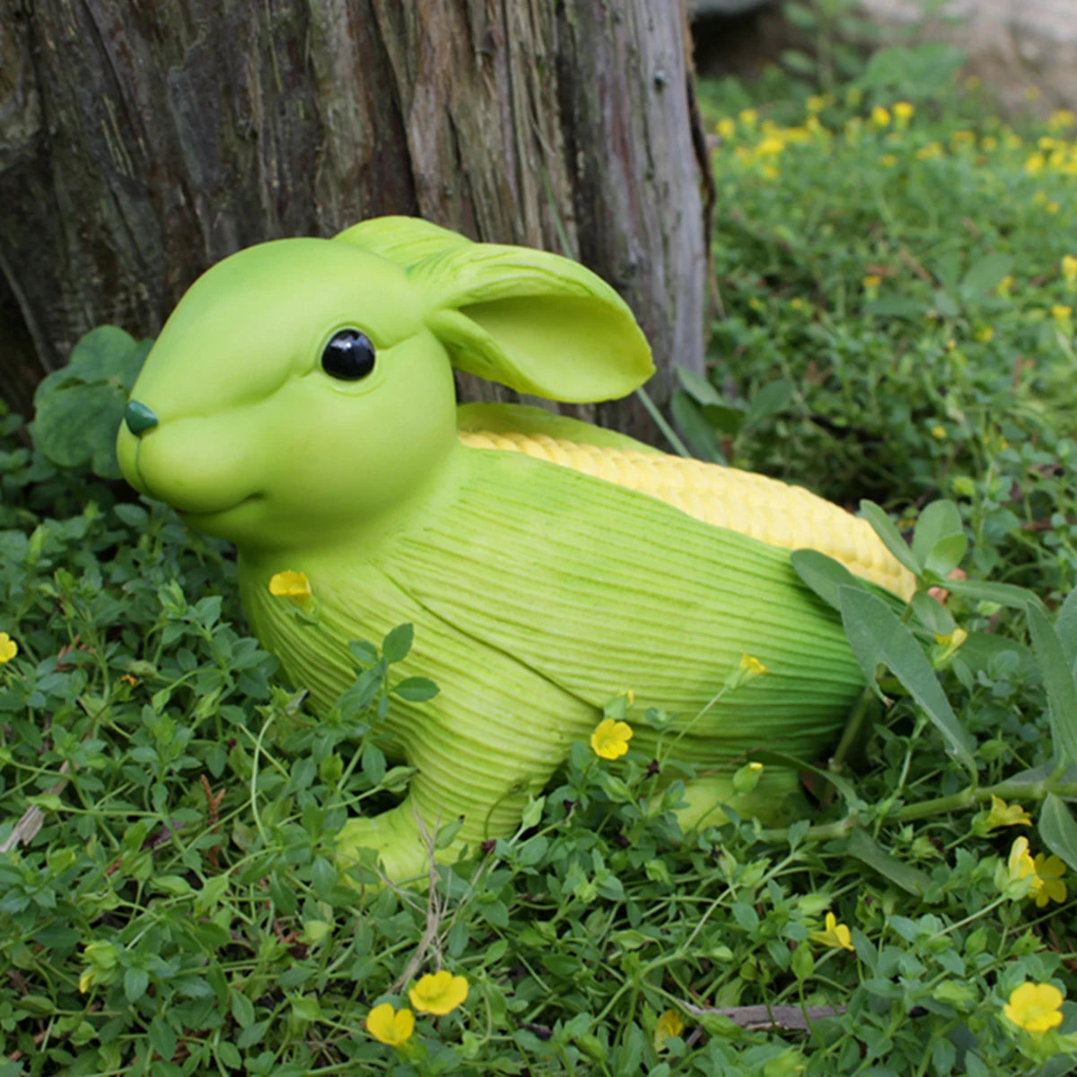 Corn Rabbit Garden Statue