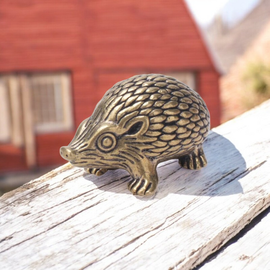 Brass Hedgehog Figurine